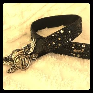 Kippys black rhinestone belt